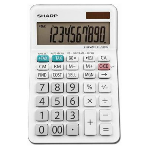 Sharp EL-330WB Desktop Calculator - Quantity 5