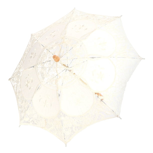 Sombrilla de Encaje vintage Sincero para bodas y fiestas de disfraces Beige