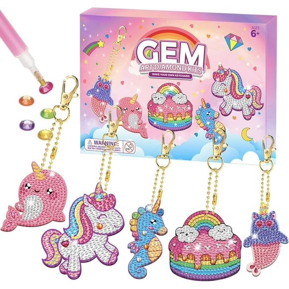 Arts and Crafts for Kids - Girls Birthday Presents, - 5D Gem Art Painting by Numbers Art Kits for Girls Kids, Gifts for Girls Boys