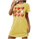 thumbnail image 2 of Camisón corto de mujer, vestido de largo medio con estampado de moda, camisón corto extragrande de mujer, camisón de manga corta con estampado de pecho a la moda, camisón de mujer, 2 of 6