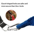 thumbnail image 3 of SUSWIM Tree Swing Hanging Straps Kit Holds 2000 lbs,5ft Extra Long Straps Strap with Safer Lock Snap Carabiner Hooks Perfect for Tree Swing & Hammocks, Perfect for Swings, 3 of 7