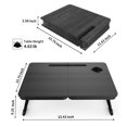 thumbnail image 5 of BUYIFY Portable Foldable Laptop Desk for Bed and Couch, Adjustable Lap Desk with Cup Holder and Phone Holder, Ideal for Working, Reading, Writing, and Breakfast (Black), 5 of 6