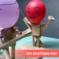 thumbnail image 2 of yeacher Wooden Duel Puppet Balloon Pop Game - Handcrafted Bamboo Figure with 50 Random Colored Balloons for Two-Player Battle Fun, 2 of 7