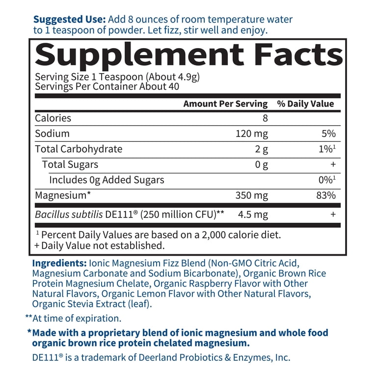 Whole Food Magnesium Powder, Raspberry Lemon photo 2