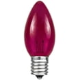 thumbnail image 2 of Novelty Lights 25 Pack C9 Outdoor String Light Christmas Replacement Bulbs, Pink, E17/C9 Base, 7 Watt, 2 of 7