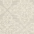 thumbnail image 3 of SAFAVIEH Micro-Loop Laidley Geometric Floral Wool Area Rug, Silver/Ivory, 4' x 6', 3 of 4