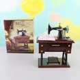 thumbnail image 5 of nipocaio Vintage Boîte à Musique Mini Machine à Coudre Style Mécanique Anniversaire Cadeau Table Décor, 5 of 5