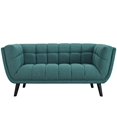 thumbnail image 4 of Modway Bestow 3 Piece Upholstered Fabric Sofa Loveseat and Armchair Set in Teal, 4 of 6