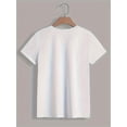 thumbnail image 3 of T-Shirt Décontracté en Polyester pour Femmes avec Imprimé Verres à Vin, Col Rond, Manches Courtes, Tissu Tricoté, Haut de Mode Toutes Saisons, 3 of 6
