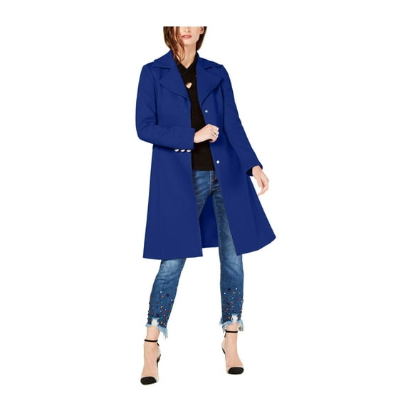I-N-C Womens Ponte Coat navy S