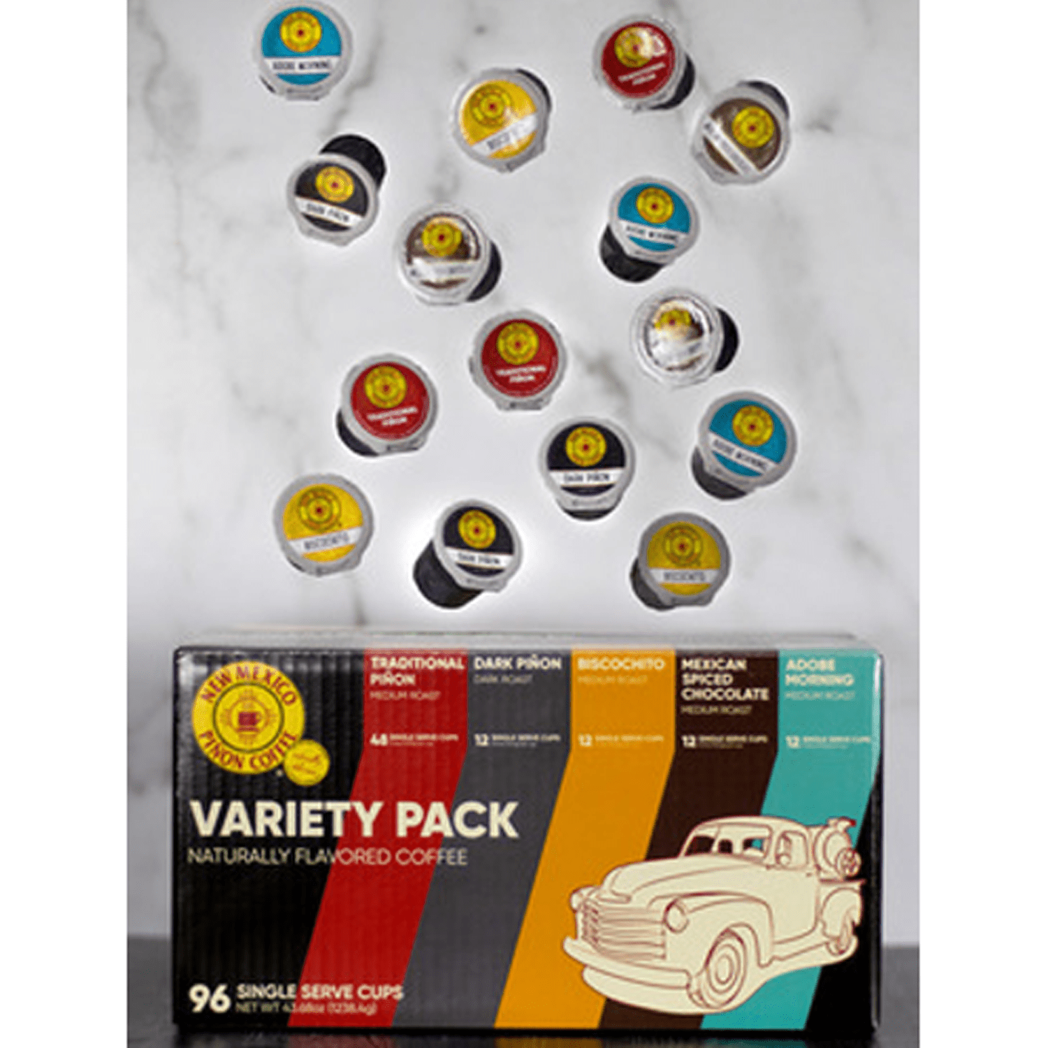 New Mexico Pinon Coffee Single Serve Coffee Pods, Compatible with Keurig 2.0 K-Cup Brewers- 96 count Variety Pack