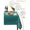 thumbnail image 2 of Turquoise Ombre Table Cloth, Modern Abstract Art Ocean Oil Painting Waterproof Tablecloth for Rectangle Tables, Reusable Washable Fabric Table Cover for Restaurant Kitchen Dining Tables 60"x120", 2 of 6