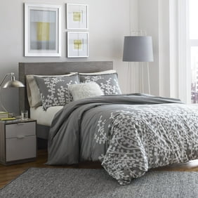 City Scene Branches Grey Comforter Set Full Queen Walmart Com