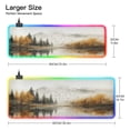 thumbnail image 3 of Large RGB Gaming Mouse Pad Led Glowing Mousepad Non-Slip Rubber Base 13 Light Modes 31.5x11.8 Autumn Misty Mountains, 3 of 6