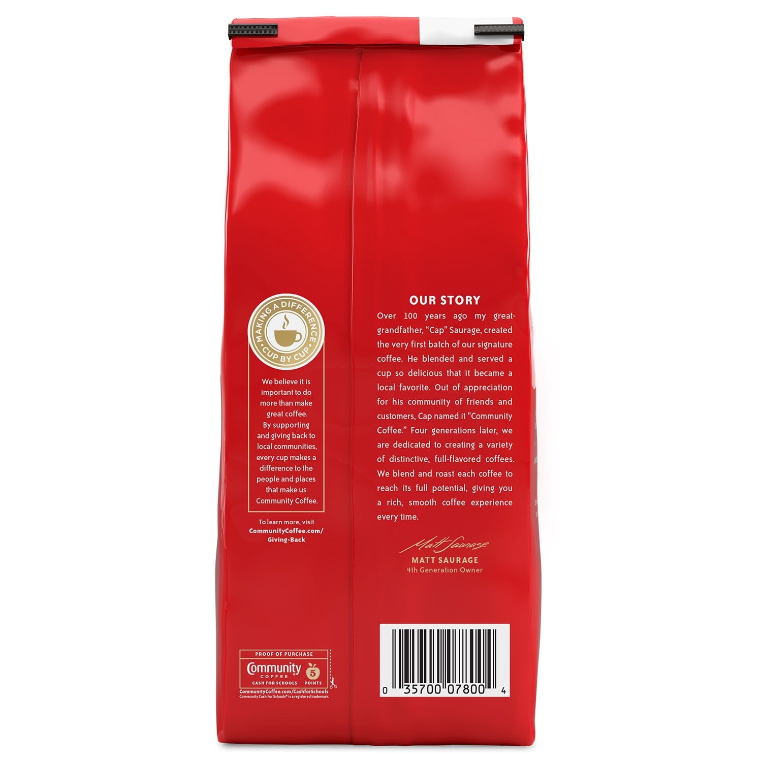 Community Coffee Dark Roast Ground Coffee, Signature Blend, 40 oz.