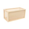 thumbnail image 2 of Cesta de almacenamiento de escritorio, caja de almacenamiento de cajón de oficina diversa, cesta de almacenamiento con marco de madera. (Rectángulo-Pequeño), 2 of 5