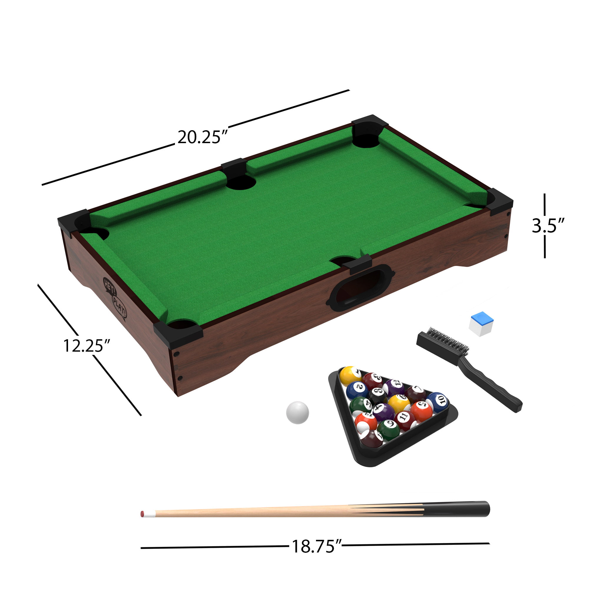 Sticks Mini Tabletop Pool Set Chalk, Billiards Game Includes Game Balls 