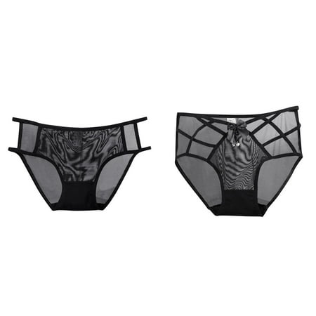 Lojoutye 2 Pack(Navy 1PCS & Bronze 1PCS) Multipack Cotton Lace Underwear Womens Underwear Lace Panties High Waisted Plus Size Ladies Brief for Women