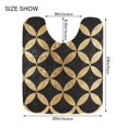 thumbnail image 5 of Yayeee Bath Rug for Bathroom Floor Non Slip Contour Fluffy Soft Absorbent Mat, 20"x24", Black Geometric, 5 of 7