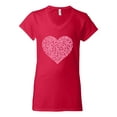 thumbnail image 2 of Wild Bobby, Pink Ribbon Heart, Breast Cancer Awareness, Women Standard V-Neck Tee, Red, XX-Large, 2 of 5