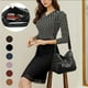 thumbnail image 1 of Bolso de hombro de cuero suave para mujeres con correa ajustable • Bolso cruzado de gran capacidad con múltiples compartimentos • 25x11x19cm, 1 of 1