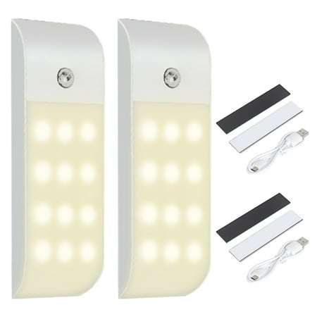

2pack 12 LED Night Light USB Rechargeable Motion Sensor Kitchen Hallway Cupboard