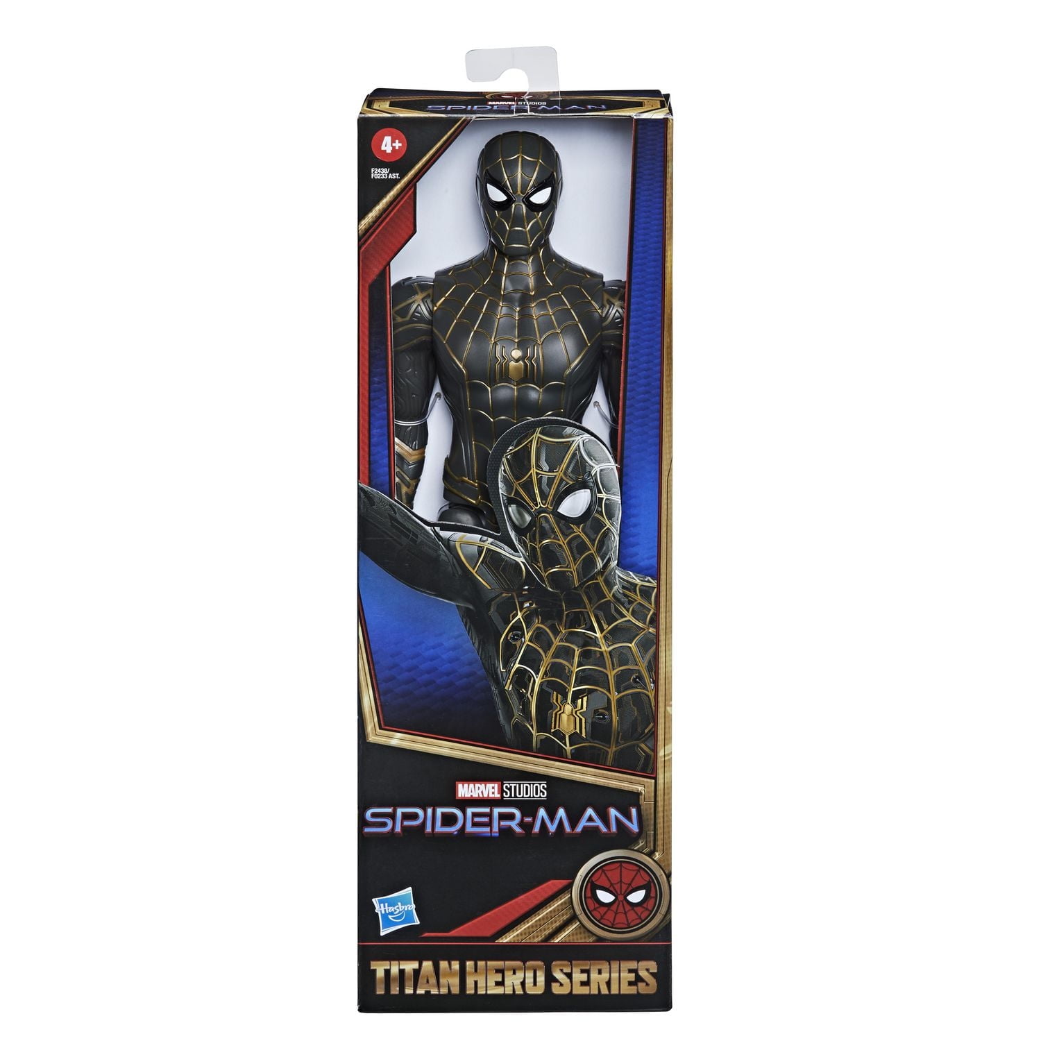 Marvel Spider-Man Titan Hero Series 12-Inch Black and Gold Suit Spider-Man Action Figure Toy, Inspired By Spider-Man Movie, For Kids Ages 4 and Up