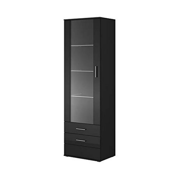 Soho S1 1d3s Modular 1 Door Modern 24, Modern Bookcase With Glass Doors And Drawers