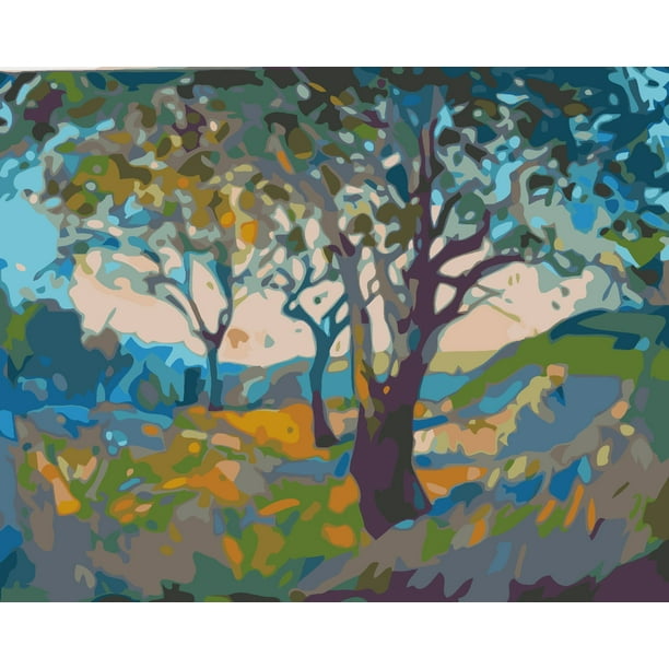 DIY Oil Painting Tree Creative arts Art paint Plant Natural landscape