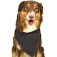 thumbnail image 6 of Naloa Cardiogram and Heart Dog Bandanas 1PC Washable Triangle Dog Scarfs Premium Durable Fabric, for Small Medium Large Dogs and Cats, 6 of 6