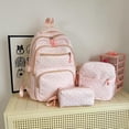 thumbnail image 5 of Clearance！Polka Dot Backpack Set 3Pcs Cute Daypack Kawaii Nylon Backpacks for Travel Daily Use Pink, 5 of 8