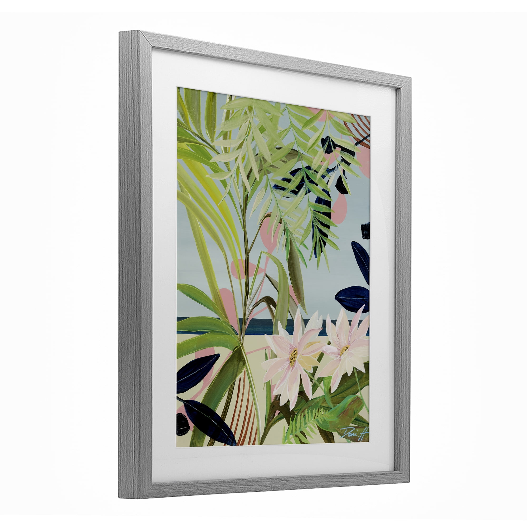 Stupell Industries Discovery of Lush Plants Gray Framed Print Under Glass, design by Dani Heyward