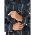 thumbnail image 5 of Wrangler Men's Long Sleeve 2 Pocket Plaid Woven Western Shirt, 5 of 5