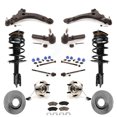 thumbnail image 1 of Transit Auto Front Disc Rotors Brake Pads Hub Bearings Control Arms Tie Rod Shock Assembly Suspension Link Kit (15Pc) for Car Buick Century Regal Excludes 17" 18" Wheels Police Taxi Models KM-100235, 1 of 11