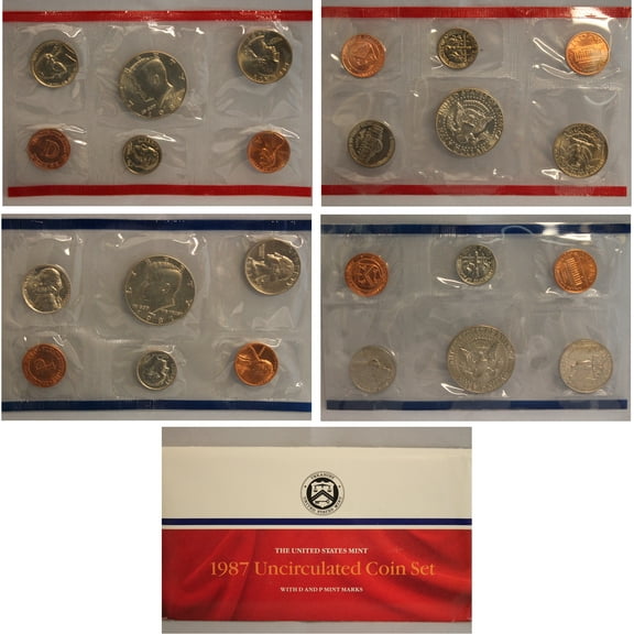 1987 U.S. Mint Set – 10 Coins – Collectible OGP Set