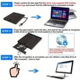 thumbnail image 2 of 7-in-1 USB 3.0 Portable Optical Drive, DVD/CD Burner for Windows Mac Laptop, No External Power Needed, 2 of 8