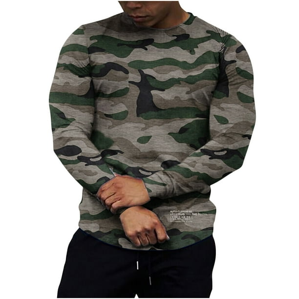Camisas de Otoño Para Hombre, Manga Larga, Cuello En V, Deportes de Otoño, Correr, Algodón Elástico, Talla Grande Odeerbi ODB-4
