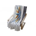 thumbnail image 4 of Compass Soft Flannel Fleece Blanket, Watercolor Directions North South East West Windrose Pathfinding Work of Art, Cozy Plush for Indoor and Outdoor Use, 60" x 80", Burnt Sienna Blue, by Ambesonne, 4 of 6