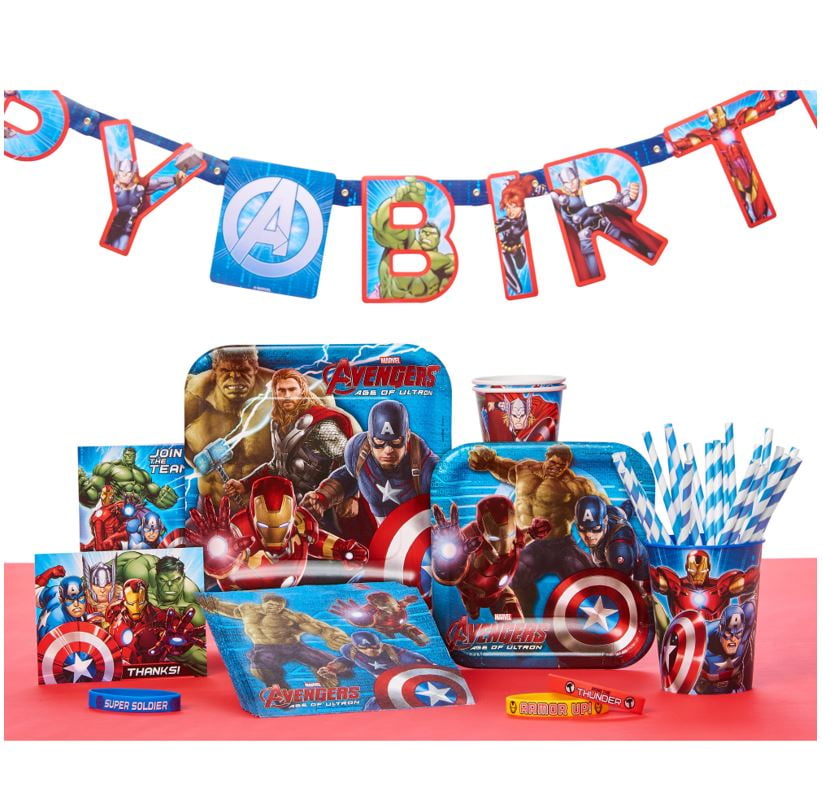 Marvel Avengers 2 Themed Children's Birthday Party Decorative Tableware 