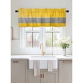 thumbnail image 2 of Valances for Windows Yellow Gray Strip Rod Pocket Cafe Window Treatments Valance Curtains for Kitchen Bathroom Laundry Basement Windows 42"x18", 2 of 9