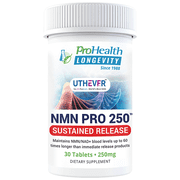NMN Pro 250 Sustained Release (Nicotinamide Mononucleotide) Featuring Uthever NMN (250 mg, 30 tablets) - ProHealth Longevity