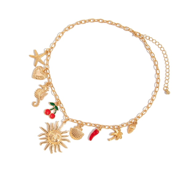 YIEMEEN Ocean Inspired Unique Shell Starfish Pendant Necklace Summer Beach Jewelry Gift Elegant Clavicle Chian for Women