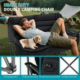 thumbnail image 5 of Bronkige Double Camping Chair for 2 Person - Oversized Padded Folding Loveseat - Portable Camping Couch Heavy Duty Lawn Chairs for Outdoor Beach - Support 500LBS, 5 of 7