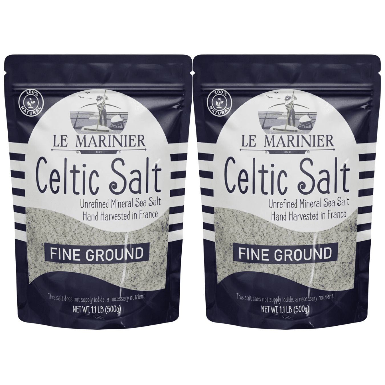 Le Marinier Celtic Salt, Sea Salt, 1.1lb, Fine Ground Unrefined