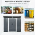 thumbnail image 5 of JXXRZ 6x5 ft Outdoor Metal Storage Shed, with Window and Transparent plate, Sloped Top, Black/White, 5 of 9