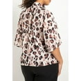 thumbnail image 2 of ELOQUII Women's Plus Size Bow Blouse With Flutter Sleeve, 2 of 5
