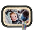 thumbnail image 1 of GoldBug Glow Rear-Facing Baby Car Seat Mirror, Adjustable LEDs & Remote Control, Black, 1 of 7