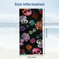 thumbnail image 3 of PHYHOO Flower Skull Beach Towels Oversized Microfiber Beach Towel for Adults Large Beach Blanket for Outdoor Camping 30x60in, 3 of 8