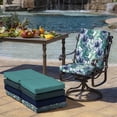 thumbnail image 6 of ARDEN 2-Pack Outdoor Patio Dining Chair Cushion, 20x44, Rain-Proof Seat Pad, Fade-Resistant Outdoor Cushion Salome Tropical, 6 of 11
