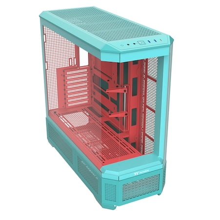 Gabinete thermaltake view 600 tg mint strawberry m-atx cristal ca-11h-00flwn-00